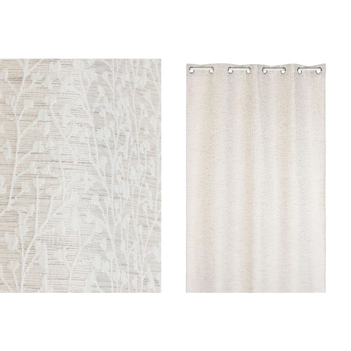 Cortina Tradicional DKD Home Decor Beige 260 x 260 x 140 cm