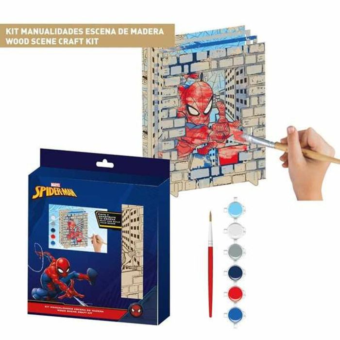 Cerdá Figuras Coloreables Madera Spiderman 21 x 21 x 2 cm para Niños +3 Años 1 Cerdá Figuras Coloreables Madera Spiderman 21 x 21 x 2 cm para Niños +3 Años 1
