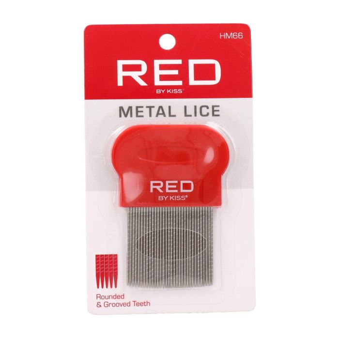 Red Kiss Peineta para Piojos de Aluminio Metal Lice Comb