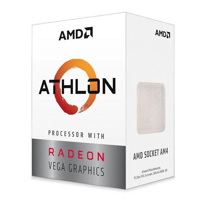 AMD Athlon 3000G Radeon Vega 3 BOX Procesador 3.5GHz 2 Núcleos, Gráficos Integrados, Socket AM4 para PC
