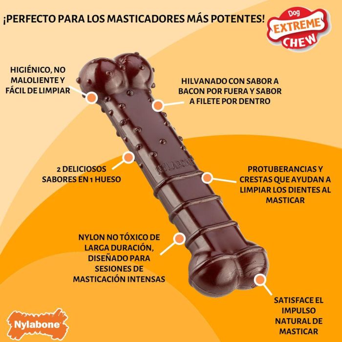 Hueso Nylabone Marrón Bacon M 1 Hueso Nylabone Marrón Bacon M 1