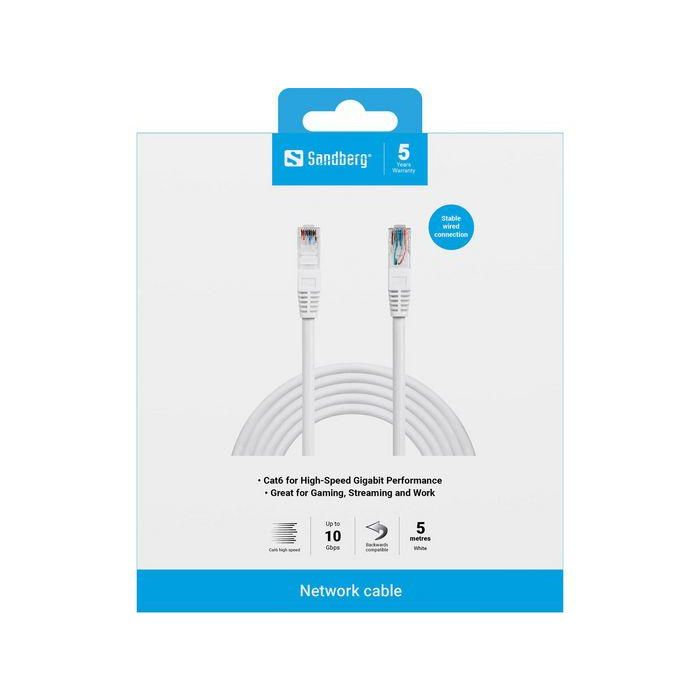 Sandberg Cable de Red UTP Cat6 5m para Conexión de Alta Velocidad - Optimizado para Gigabit Ethernet 10 Gbps en PC, Router, Switch 1 Sandberg Cable de Red UTP Cat6 5m para Conexión de Alta Velocidad - Optimizado para Gigabit Ethernet 10 Gbps en PC, Router, Switch 1