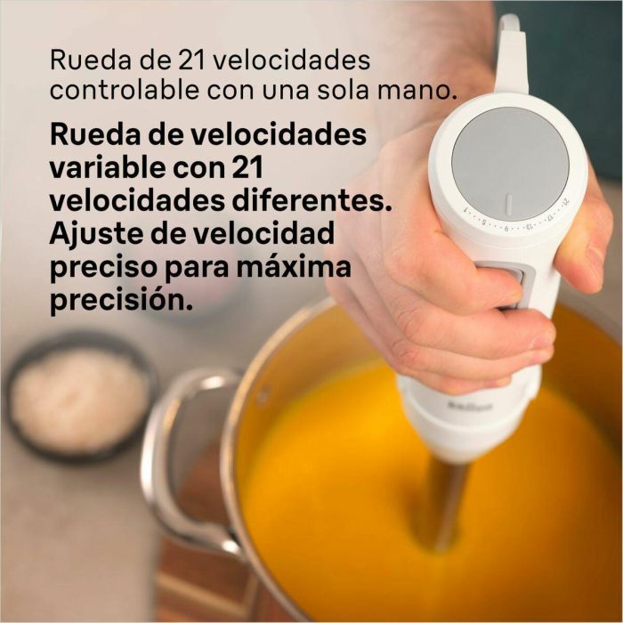 Braun MultiQuick 5 MQ 50001 M Batidora de inmersión 1000W, 21 Velocidades, Acero Inoxidable, Vaso, Sin BPA Gris/Blanco 8