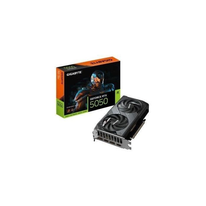 GIGABYTE GV-N5050WF2OC-8GD GeForce RTX 5050 WINDFORCE OC 8G GDDR6 PCI-E 5.0 Tarjeta Gráfica NVIDIA DLSS 4 2 GIGABYTE GV-N5050WF2OC-8GD GeForce RTX 5050 WINDFORCE OC 8G GDDR6 PCI-E 5.0 Tarjeta Gráfica NVIDIA DLSS 4 2