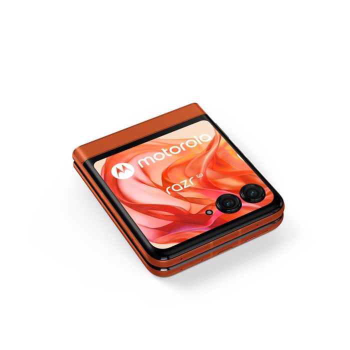 Motorola razr 50 5G Dual SIM, Pantalla Plegable 6.9" pOLED + Externa 3.63", 50MP, 8GB RAM, 256GB Almacenamiento, IPX8, 4200 mAh Naranja 5 Motorola razr 50 5G Dual SIM, Pantalla Plegable 6.9" pOLED + Externa 3.63", 50MP, 8GB RAM, 256GB Almacenamiento, IPX8, 4200 mAh Naranja 5
