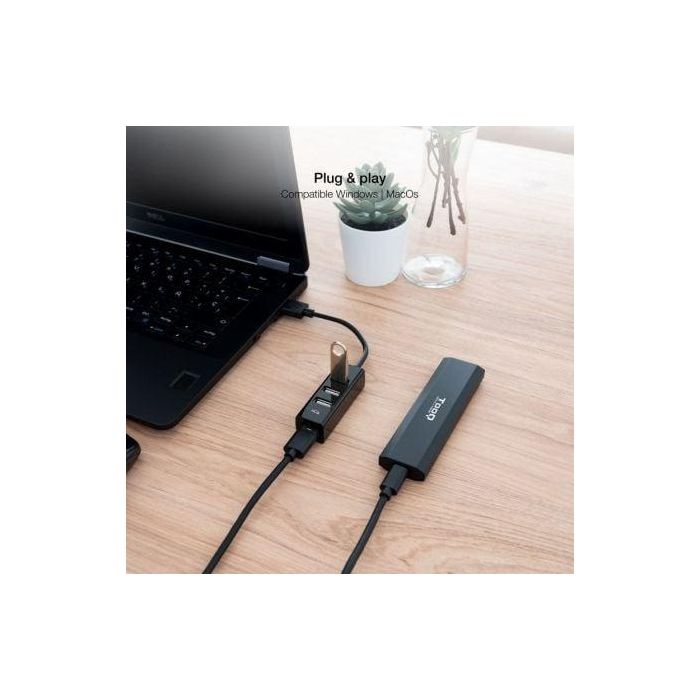 Hub USB NANOCABLE 10.16.4404 Negro (1 unidad) 3 Hub USB NANOCABLE 10.16.4404 Negro (1 unidad) 3