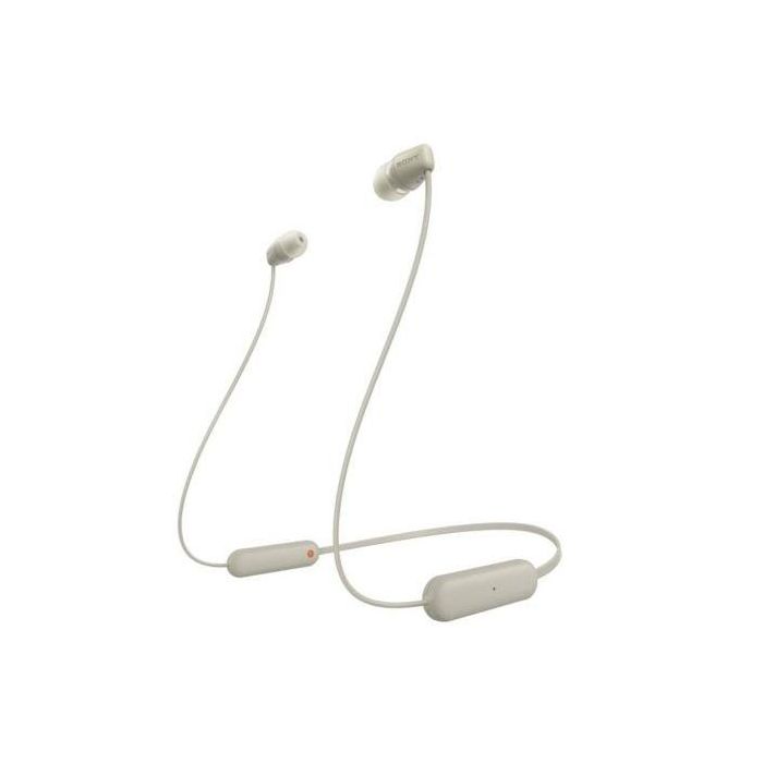 Auriculares Inalámbrico Intrauditivos Sony WI-C100/ con Micrófono/ Bluetooth/ Beige Auriculares Inalámbrico Intrauditivos Sony WI-C100/ con Micrófono/ Bluetooth/ Beige