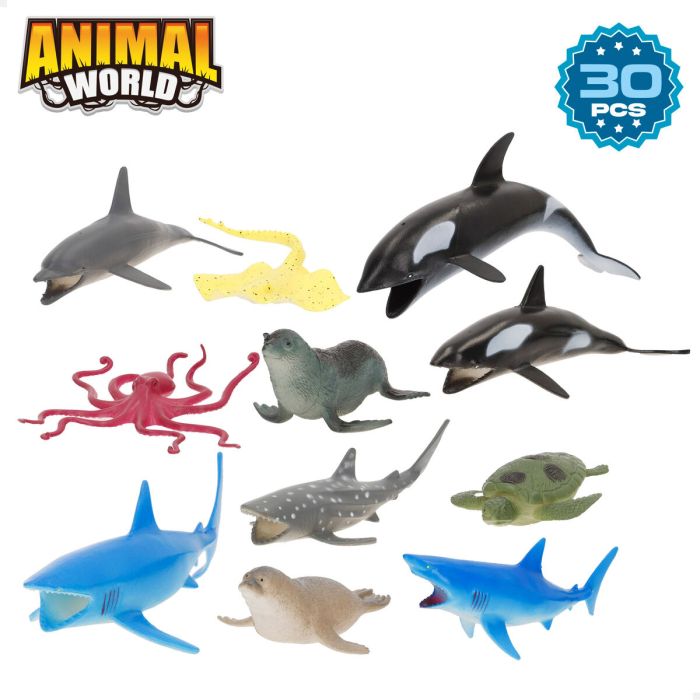 Set de Figuras de Animales Colorbaby Plástico 23 X 10 X 7 CM (4 Unidades) 1