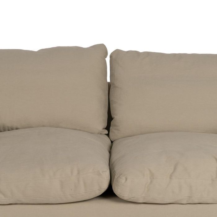 Sofá 2 Plazas Beige Tejido-Madera 180 X 100 X 83 cm