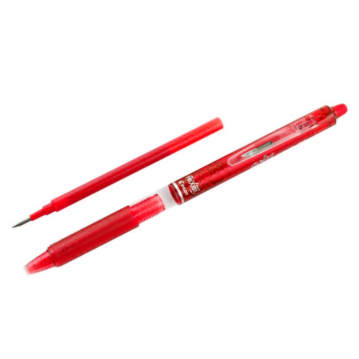 Pilot Bolígrafo Tinta Borrable Frixion Clicker 0.7 Rojo (Set de 12) Punta de Bola Retráctil Grip Antifatiga (Set de 12) 5