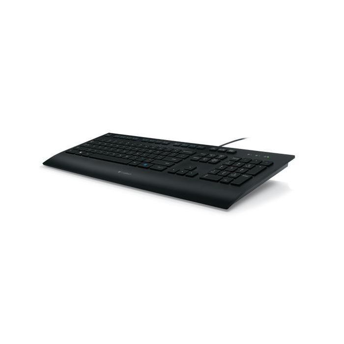 Logitech Teclado K280e USB Negro, Diseño Robusto y Resistente a Salpicaduras, Ideal Oficina