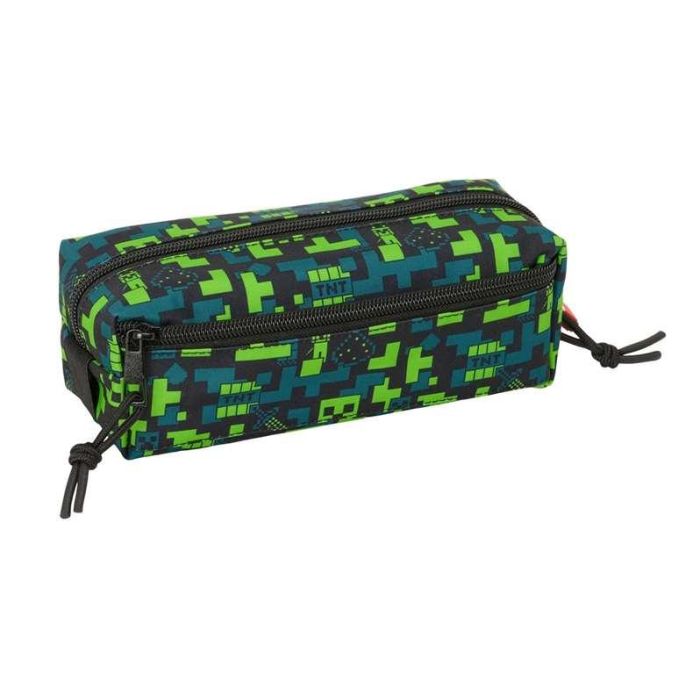 Safta Portatodo Triple TNT Minecraft 22x8,5x6cm con Goma Elástica 1