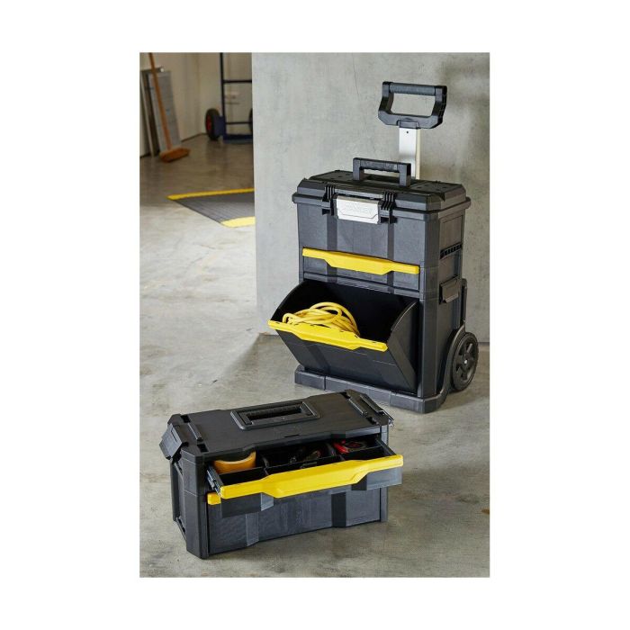 Stanley 1-79-206 Taller Móvil Modular para Herramientas con 4 Cajones, Asa Telescópica y Ruedas Robustas, Polipropileno 9 Stanley 1-79-206 Taller Móvil Modular para Herramientas con 4 Cajones, Asa Telescópica y Ruedas Robustas, Polipropileno 9