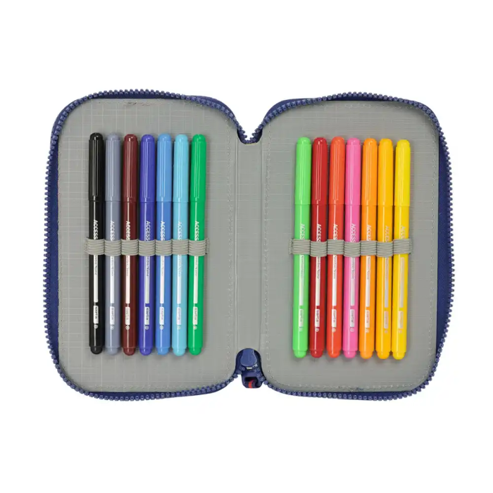 Plumier Doble Harry Potter Captain Azul marino 12.5 x 19.5 x 4 cm Plumier Doble 29 Piezas 4