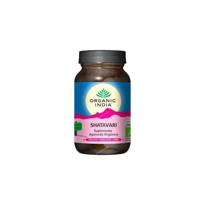 Organic India Shatavari Suplemento Ayurveda Orgánico 90 Cápsulas Veg