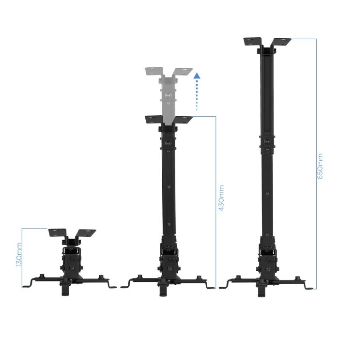 TOOQ SOPORTE PROYECTOR INCLINABLE TECHO NEGRO 1