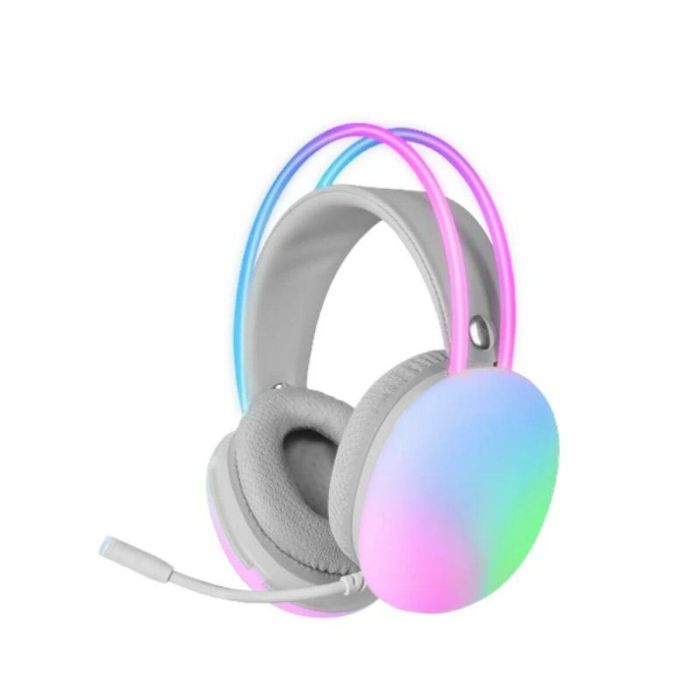 Auriculares con Micrófono Mars Gaming MH-GLOW Blanco RGB 2 Auriculares con Micrófono Mars Gaming MH-GLOW Blanco RGB 2