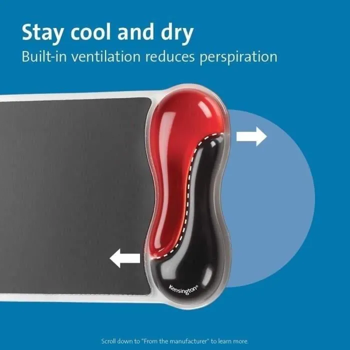Kensington Alfombrilla para Ratón Duo Gel con Reposamuñecas Negro/Rojo 240x182x25 mm 5