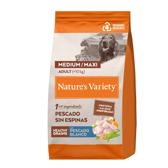 Nature'S Variety Dog Healthy Grain Medium Adult Pescado 10 kg