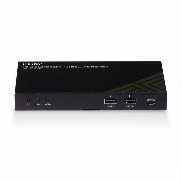 Lindy 150m Cat.6 HDMI 4K60, IR, RS-232 & Audio HDBaseT KVM Extender, Receiver 8 Lindy 150m Cat.6 HDMI 4K60, IR, RS-232 & Audio HDBaseT KVM Extender, Receiver 8