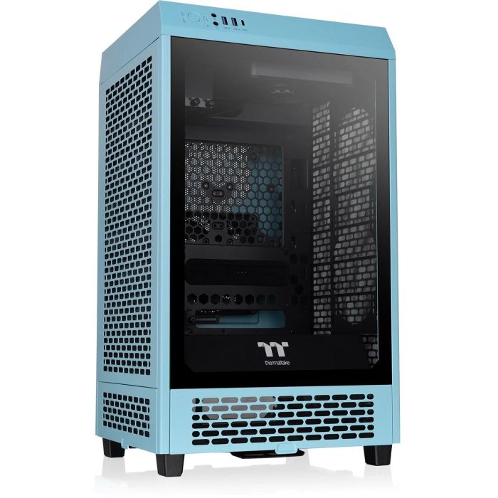 Thermaltake The Tower 200 TG Mini Tower Mini-ITX PC Turquesa con Ventana Lateral