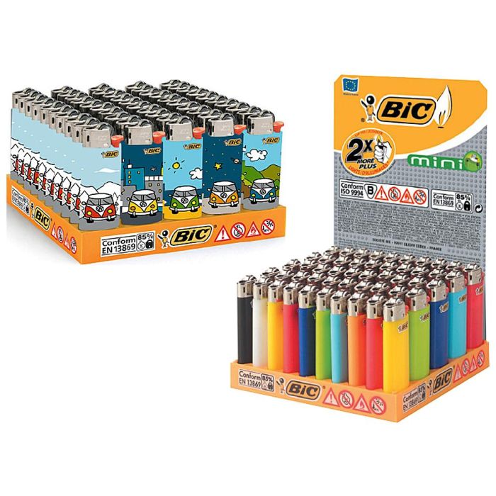 Bic Encendedor De Bolsillo J25 Mini Colores Surtidos -50U- 1