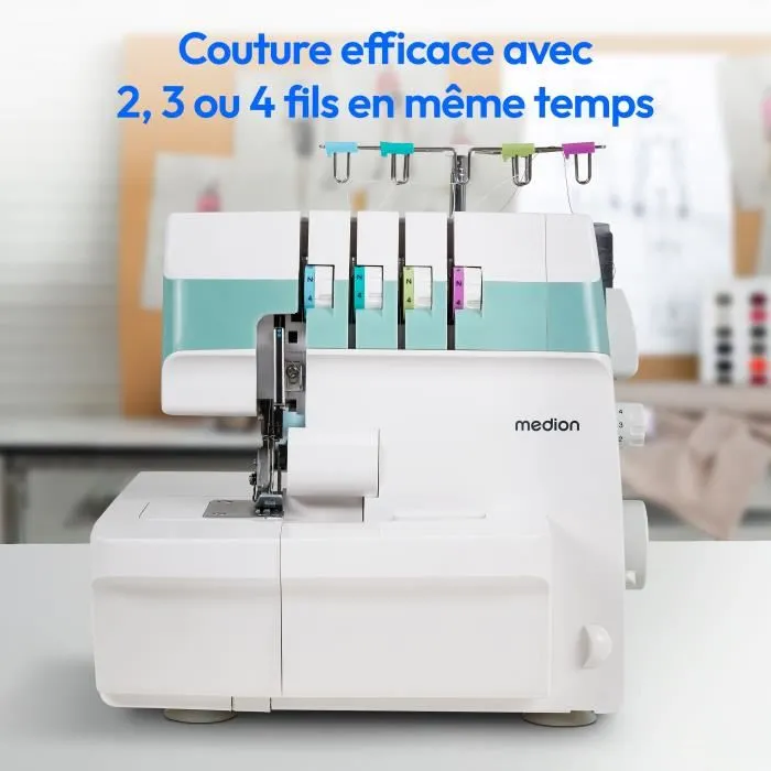 Medion SO 90 Remalladora 91W Tipo de aguja: 11, 14, 16 1200 rpm LED Turquesa 4