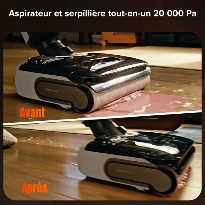 Roborock F25 RT Aspiradora 20000 Pa Lavado en Caliente 90 °C Limpieza Doble Filo Autolimpieza Agua Caliente 2