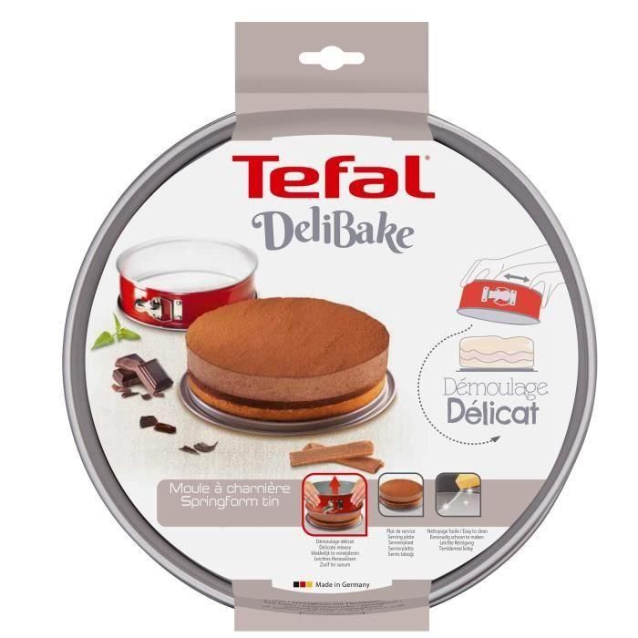 TEFAL Molde de bisagra de acero Delibake - Ø 25 cm - Rojo y gris 5