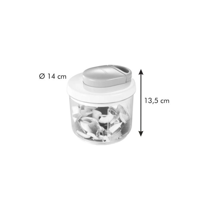 Tescoma Picadora Giratoria Handy con Cuchillas de Acero Inoxidable Ø14 x 13,5 cm 2