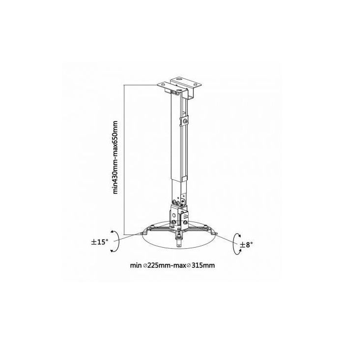 Aisens Soporte Universal Inclinable y Extensible para Proyector, Techo/Pared, Carga Máxima 20kg, Compatible con la Mayoría de Proyectores 4 Aisens Soporte Universal Inclinable y Extensible para Proyector, Techo/Pared, Carga Máxima 20kg, Compatible con la Mayoría de Proyectores 4