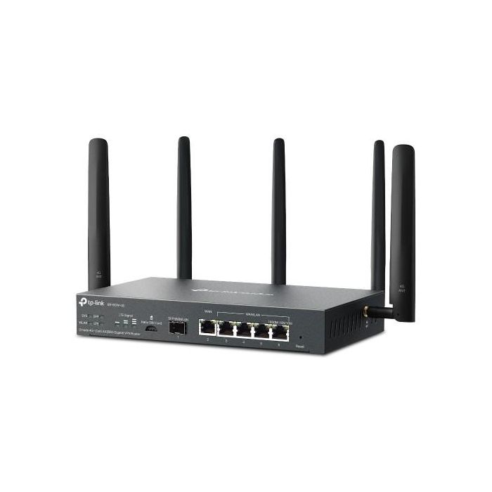 TP-Link ER706W-4G Router Inalámbrico Doble Banda Wi-Fi 6 (802.11ax) 4G 5 Puertos Gigabit Ethernet Ranura SIM Negro 1