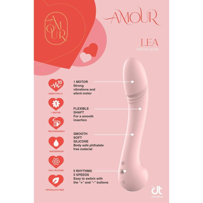 Vibrador clásico Dream Toys Amour Flexible Rosa 4