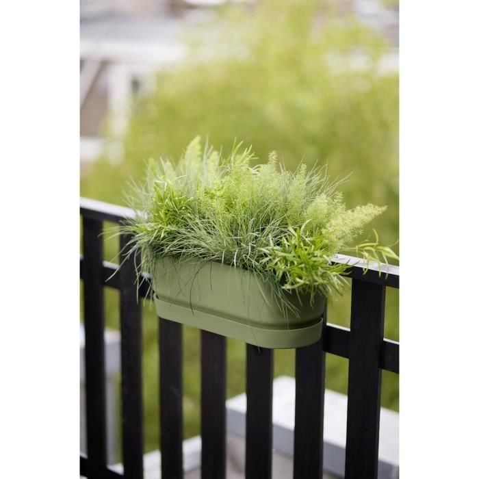 Elho Greenville Easy Balcony 52 Jardinera para Balcón Verde Hoja L 21,2 x An 52 x Al 19,4 cm 1 Elho Greenville Easy Balcony 52 Jardinera para Balcón Verde Hoja L 21,2 x An 52 x Al 19,4 cm 1
