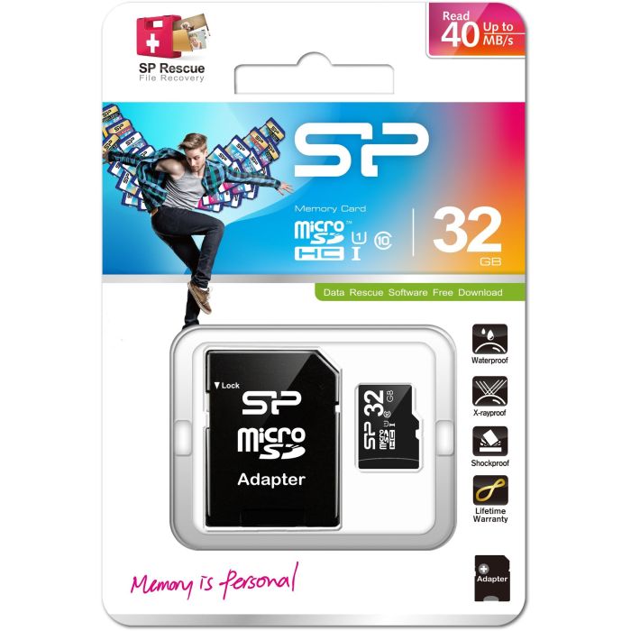 Tarjeta de Memoria Micro SD con Adaptador Silicon Power SP032GBSTH010V10SP SDHC 32 GB 3 Tarjeta de Memoria Micro SD con Adaptador Silicon Power SP032GBSTH010V10SP SDHC 32 GB 3