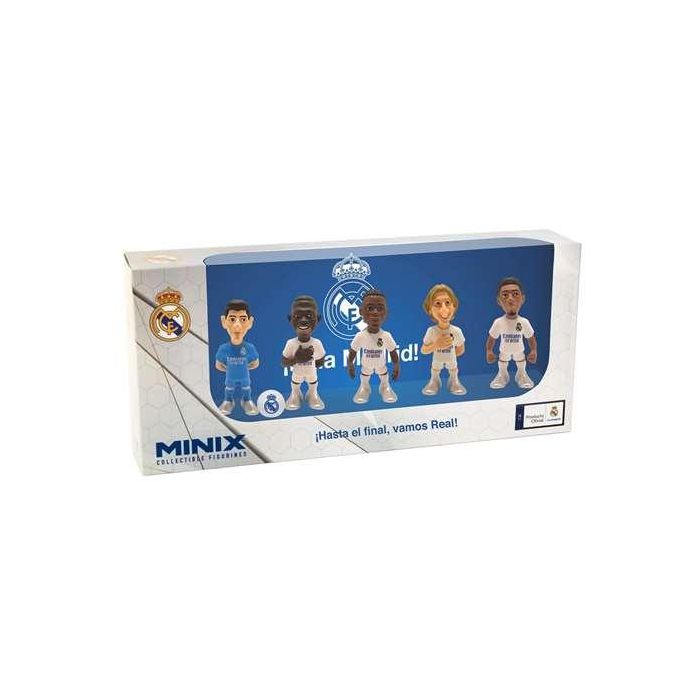 Pack minix con 5 figuras real madrid c.f 7 cm - modelos surtidos