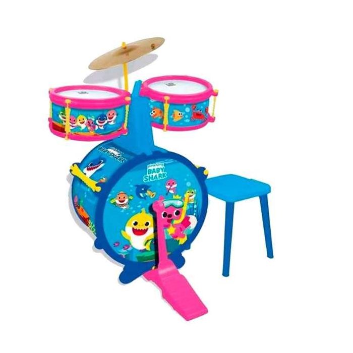 Bateria sencilla c/banqueta baby shark