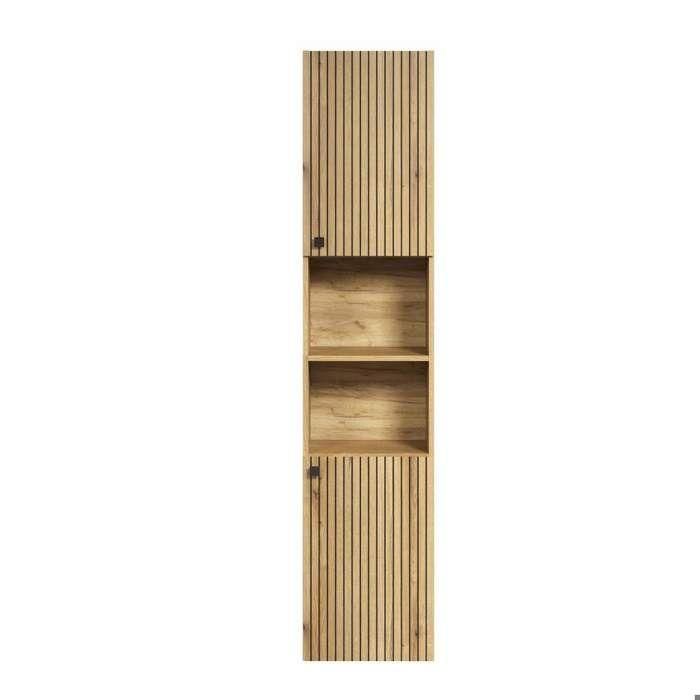 Columna de baño - Decoración roble - L40 x H186 x D31cm - PURE BLISS Columna de baño - Decoración roble - L40 x H186 x D31cm - PURE BLISS