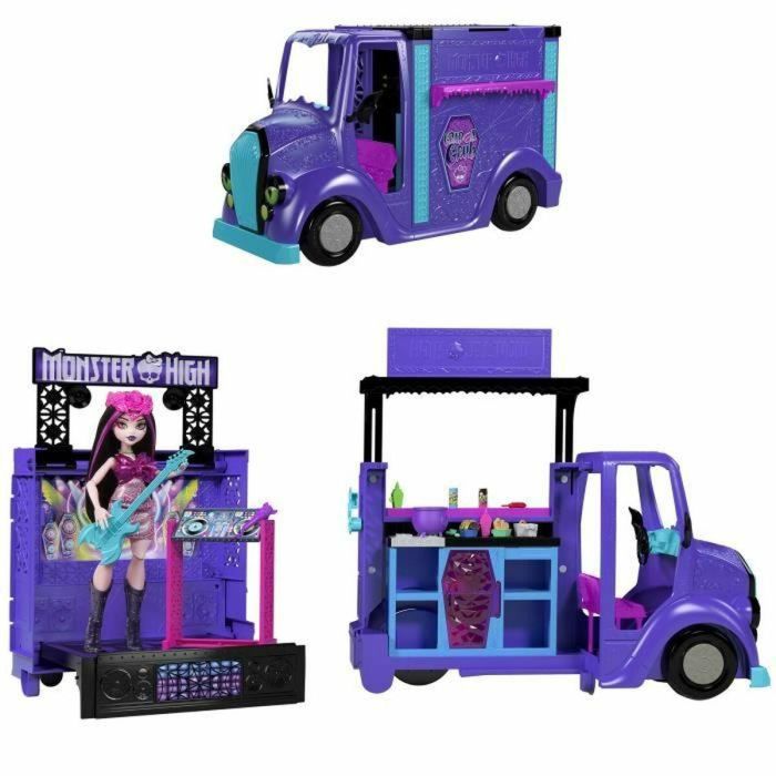 Monster High-Tour Bus Blood-sational Rock-Set con muñeca y autobús HXH83 2