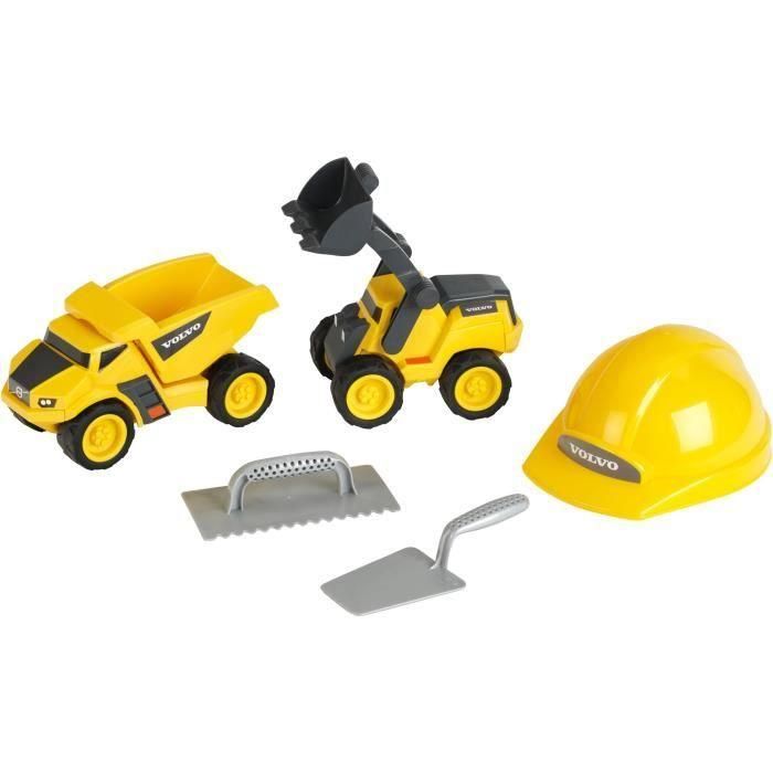 Juguete de obra - KLEIN - Juego de obra Volvo Power con casco, 5 piezas - Plástico de alta calidad y muy duradero. 5 Juguete de obra - KLEIN - Juego de obra Volvo Power con casco, 5 piezas - Plástico de alta calidad y muy duradero. 5