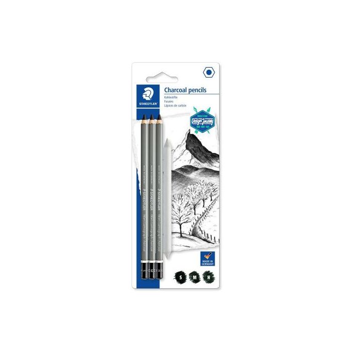 Blíster con 3 Lápices (1 X 100C-S, 100C-M y 100C-H + 1 Difuminador Staedtler 100C SBK4