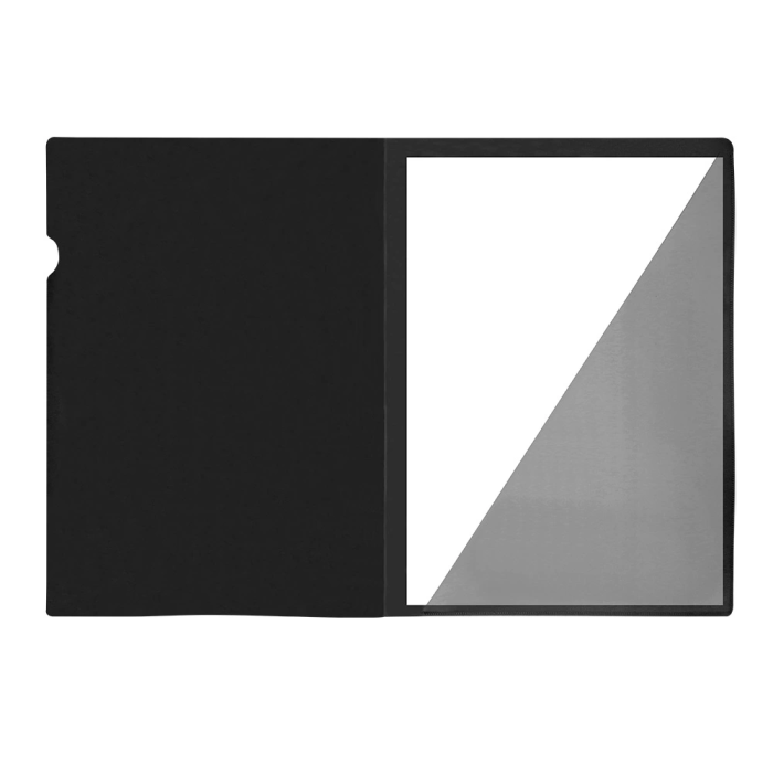 Liderpapel Carpeta Dossier A4 Uñero Negro Opaco Polipropileno 180 Micras 3