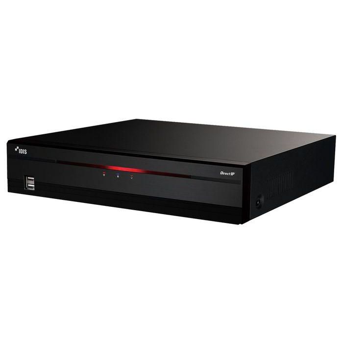 Idis Grabador de red NVR 4K 4 canales 160Mbps switch PoE 4 puertos 50W HDMI VGA NDAA 2TB