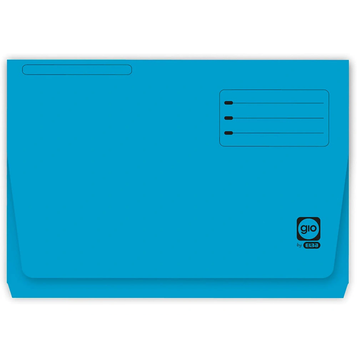 Gio Subcarpeta Con Bolsa Y Solapa Azul Intenso Cartulina Folio 320 gr -25 Unidades- 1