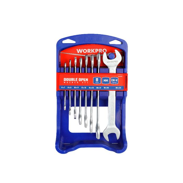 Llaves fijas cr-v de doble boca, juego 8 piezas 1 Llaves fijas cr-v de doble boca, juego 8 piezas 1