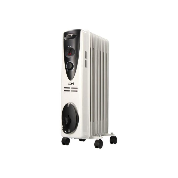 Edm Radiador de aceite 1500W 7 elementos con termostato y protección contra sobrecalentamiento 0 Edm Radiador de aceite 1500W 7 elementos con termostato y protección contra sobrecalentamiento 0