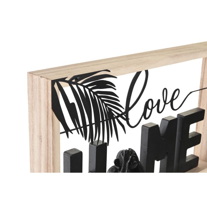 DKD Home Decor Decoracion Tropical Negro Natural MDF Paulownia 5 x 24 x 40 cm (2 Unidades) 2 DKD Home Decor Decoracion Tropical Negro Natural MDF Paulownia 5 x 24 x 40 cm (2 Unidades) 2