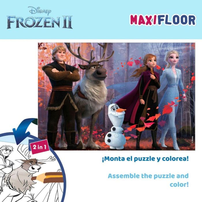 Puzzle Infantil Frozen Doble cara 4 en 1 48 Piezas 35 x 1,5 x 25 cm (6 Unidades) 4