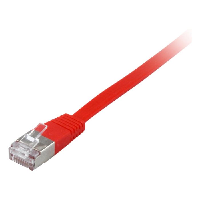 EQUIP 607626 Cable de Red Cat6A U/FTP Plano LSZH de 10 Metros, Color Rojo 1