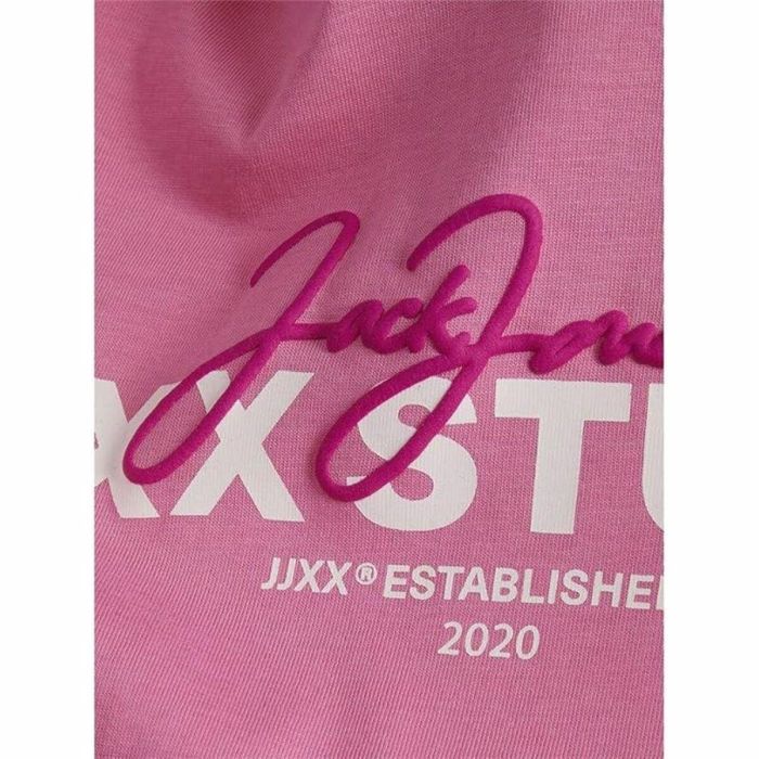 Camiseta de Manga Corta Mujer Jack & Jones Jxamy Reg Rosa 1